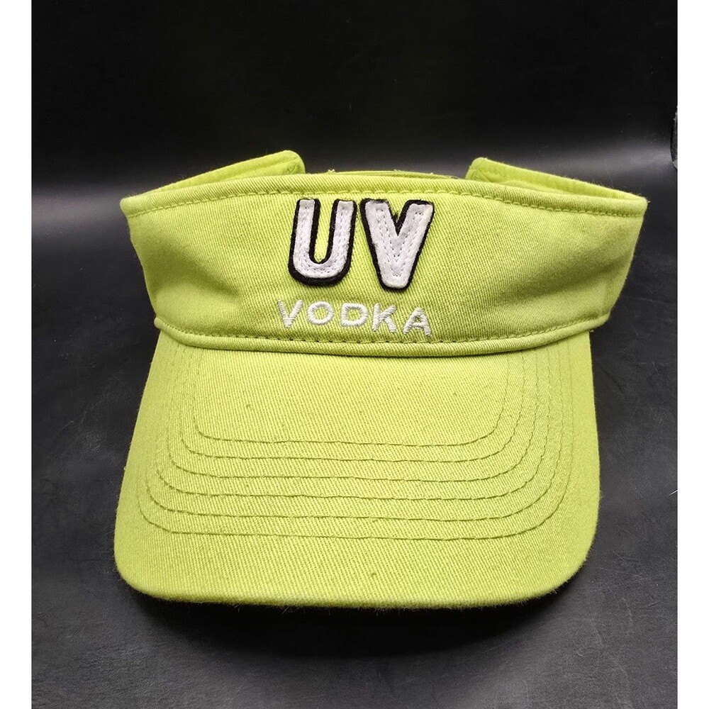 UV Vodka Tennis Running Outdoor Visor Adjustable Unisex Neon Yellow